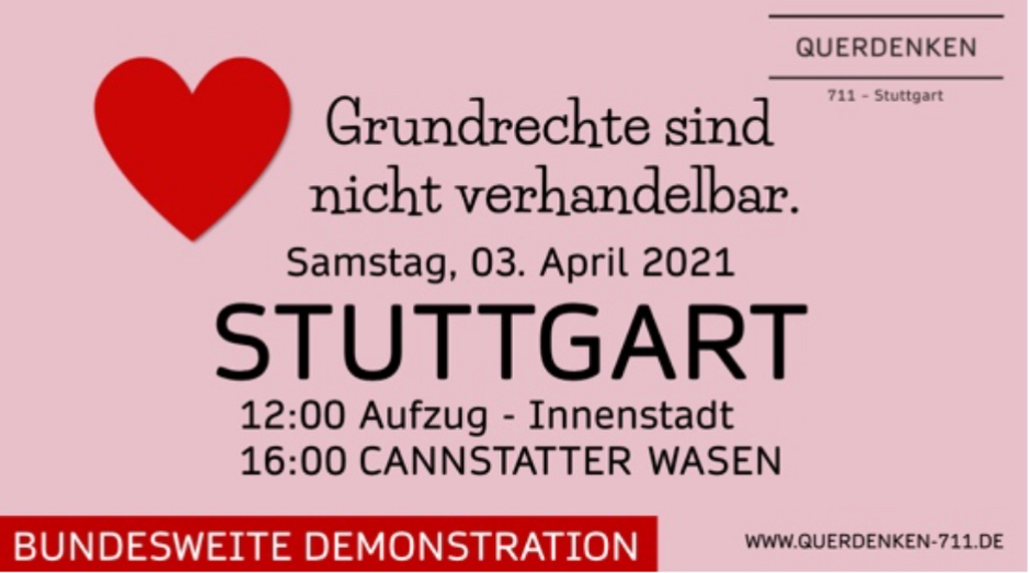 Querdenken Großdemonstration 03 April 2021 diverse Livestream inclusive von RT-Deutsch
