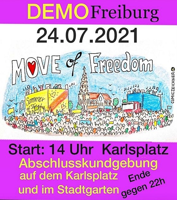 Move of Freedom – Grundrechte Demonstration in Freiburg – Samstag 24.07.2021