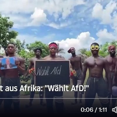 Botschaft aus Afrika - "Wählt AFD"...